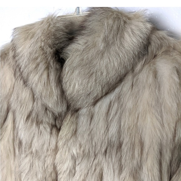 SAGA Fox Vintage Natural Blue Sable Fox Fur Women’s Jacket Size Small - Picture 3 of 14